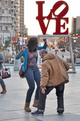 little dance at Love Park