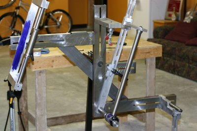 Head tube and seat tube in place