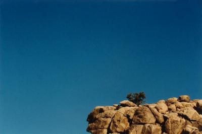boulder, ledge, sky, joshua tree, 2003