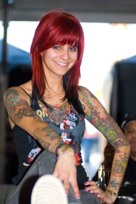 Daytona 2010 red hair tats.jpg
