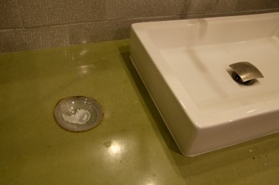 Detail of mid-level bathroom