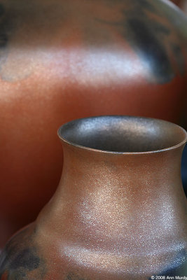 Micaceous pots by Lonnie Vigil