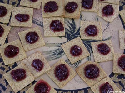 Crackers with jam