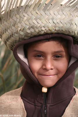Boy dressed as Juan Diego