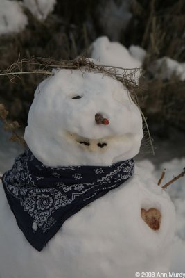 Snowman with bandana