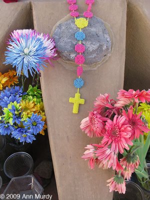 Rosary and flowers