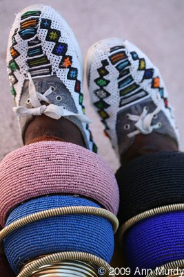 Beaded tennis shoes