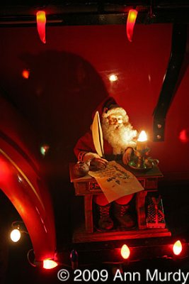 Santa with chile lights