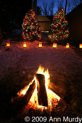 Christmas bonfire