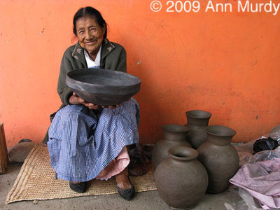 Lady with her pots