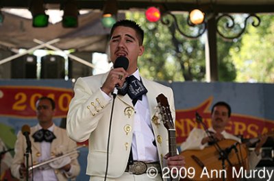 Mariachi musician onstage