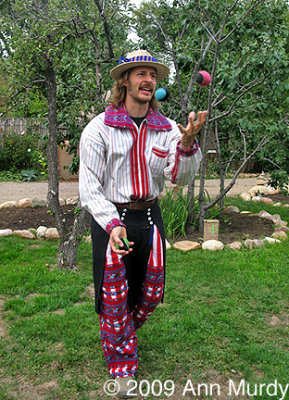 Juggling at El Zaguan Fiesta Party