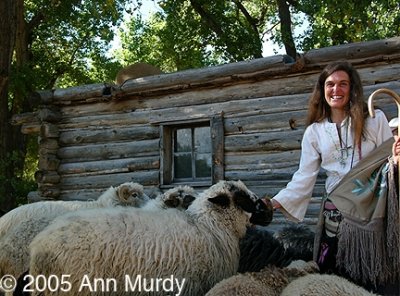 Amata with the sheep