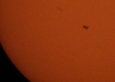 ISS past the Sun - 1 Crop