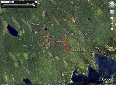 Mt. Molly Hike on Google Earth