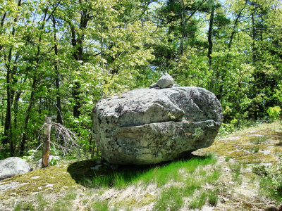 Large Boulder Found Near the Summit