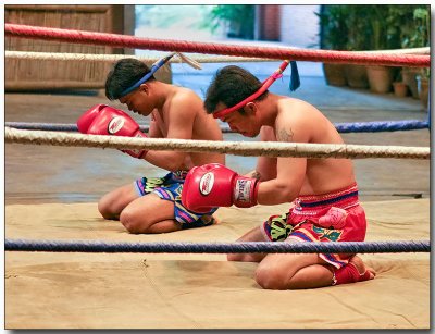 Prayers before Muay Thai