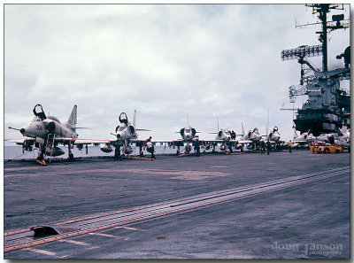 A-4s on the flight deck