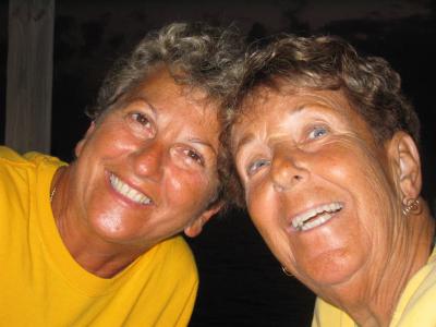 Nancy and Mom - What a tan!