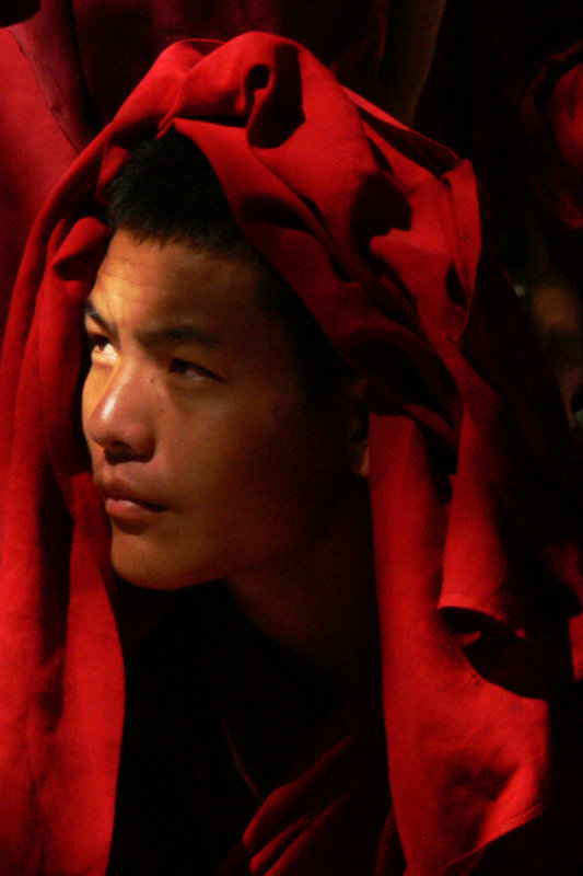 Monk in red