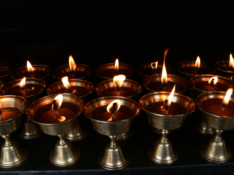 Yak butter candles