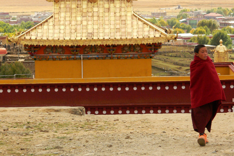 At the top of Litang Monastery