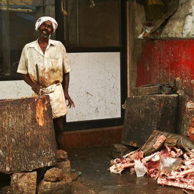 Butcher at the market of Trivandrum.jpg