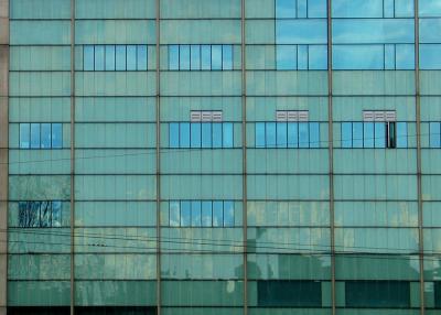 Windows of modern building