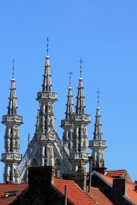Town hall above roofs