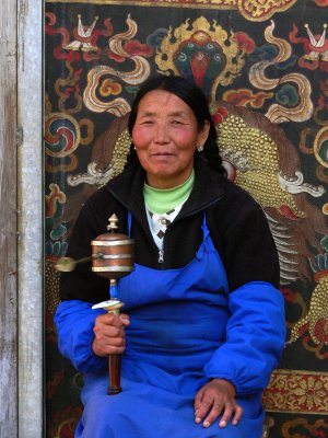 Portrait of a woman in blue