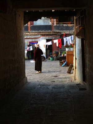 View of courtyard in Lhasa