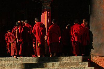 Huddle of monks