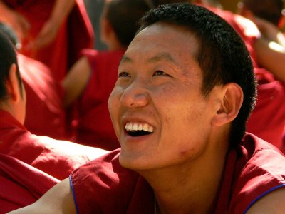 Smiling monk