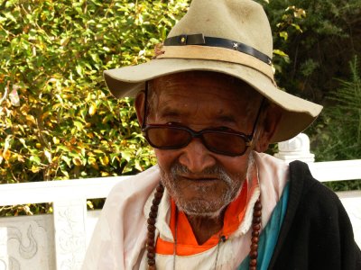 Pilgrim at Drepung