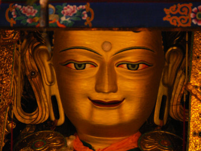 Golden buddha face 1