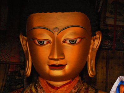Golden buddha face 2