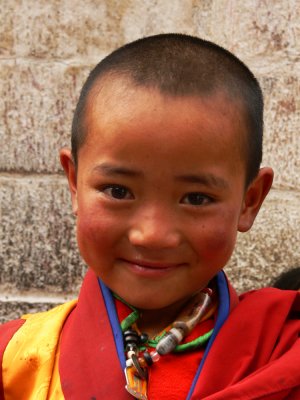 Portrait of a child monk