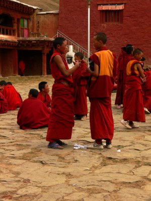Two monks talking