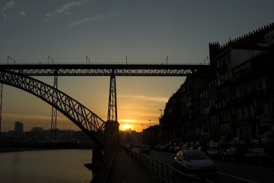 Sunset behind the bridge 05