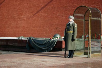 The guard at the Tomb of the Unknown Soldier