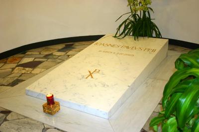 The tomb of Pope John Paul II