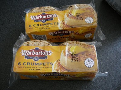 thanks Joni for introducing us to yummy warburtons crumpets (R)