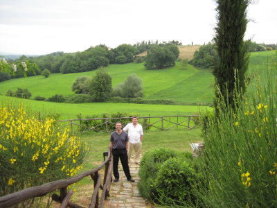 rich and zach at our tuscan farmhouse (G)