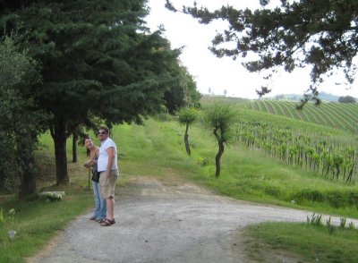 zach and adryon taking in yet another magnificent view near tuscan winery number 2 (G)