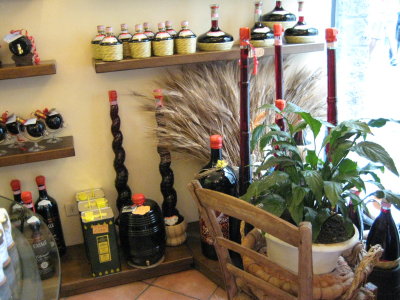 cool wine bottles in shop in san gimignano (G)