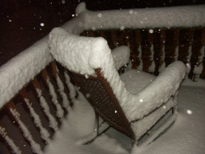 upstairs deck-just starting but 6 inches already