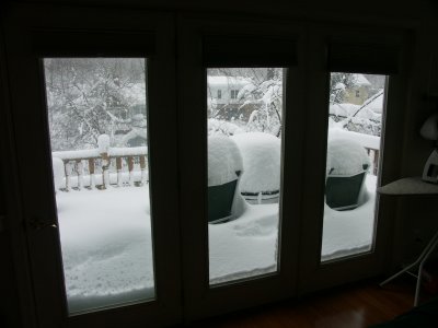 upstairs deck-2 feet of snow