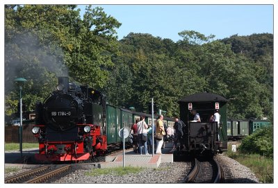 Zugkreuzung in Sellin Ost