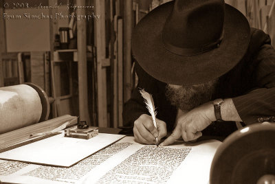 Rabbi Newman as Sofer