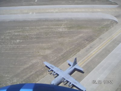 USAF C-130 doing practice-Waiting on us